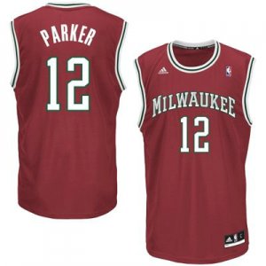 Maillot De Basket Milwaukee Bucks Jabari Parker 12 Tissus Sportif Fans Edition Rouge